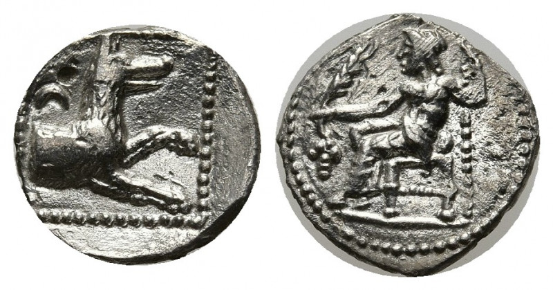 LYCAONIA, Laranda. Circa 324/3 BC. AR Obol (11 mm, 0.67 g). Baaltars seated left...
