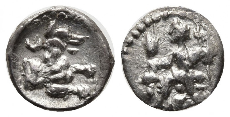 LYCAONIA, Laranda. Circa 324/3 BC. AR Obol (10.5mm, 0.44g) Baaltars seated left,...