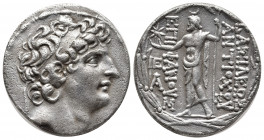 Seleukid Kings of Syria, Antiochos VIII Epiphanes Grypos AR Tetradrachm. Antioch, circa 121-114 BC. Diademed head of Antiochos right within fillet bor...
