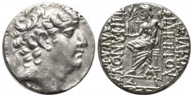 SELEUKID KINGS OF SYRIA. Philip I Philadelphos, circa 95/4-76/5 BC. Tetradrachm (Silver, 23,5 mm, 15.56 g), uncertain mint 129, after circa 88/7. Diad...