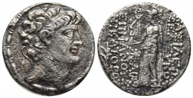 Seleukid Kingdom. Seleukos VI Epiphanes Nikator. 96-94 B.C. AR tetradrachm (28 mm, 14.90 g, 12 h). Seleukeia on the Kalykadnos. Diademed head of Seleu...