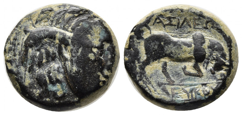 Seleukid Kingdom. Seleukos I Nikator. 312-281 B.C. AE 14 (18 mm, 6.77 g). Winged...