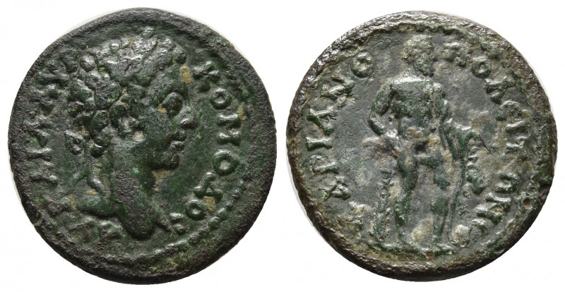 THRACE. Hadrianopolis. Commodus (177-192). Ae.
Obv: AV KAI Λ AVP KOMOΔΟC.
Laurea...