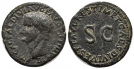 Tiberius (Restitution of Titus, 79-81), As, Rome, c. AD 79-81, AE (10.61 gr, 26mm), TI CAESAR DIVI AVG F AVGVST IMP VIII, bare head l., Rv. IMP T CAES...