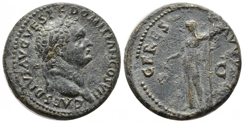 Domitian, as Caesar, Æ Dupondius or As. Uncertain Balkan/Thracian(?) mint, AD 80...