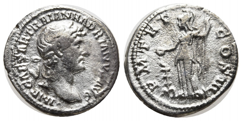 Hadrian AD 117-138. Rome
Denarius AR
17mm., 3,04g.
IMP CAESAR TRAIAN HADRIANVS A...