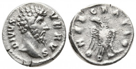 Marcus Aurelius (161-180 AD) for Divus Lucius Verus. AR Denarius (18 mm, 3.42 g). Consecration issue, Rome AD 169.
Obv. DIVVS VERVS, Bare head right.
...