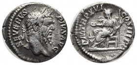 Septimius Severus (193-211 AD). AR Denarius (18,5 mm, 2.83 g), Rome, 208 AD.
Obv. SEVERVS PIVS AVG, Laureate head to right.
Rev. P M TR P XVI COS III ...