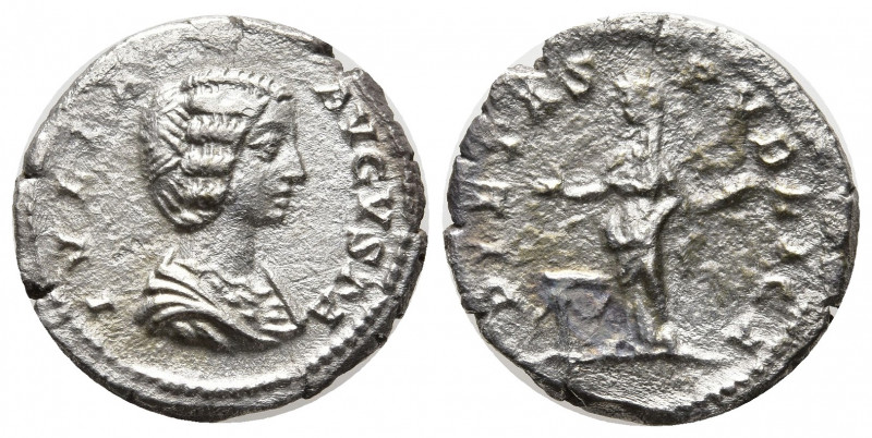 Julia Domna. Augusta, A.D. 193-217. AR denarius (19 mm, 2.50 g). Rome, under Sep...