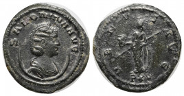 Salonina. Augusta, A.D. 254-268. silvered AE antoninianus (21.5 mm, 3.70 g). Antioch mint, struck A.D. 267. SALONINA AVG, disdemed and draped bust of ...