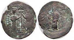 Constantine X Ducas and Eudocia AD 1059-1067. Constantinople Follis AE. 23mm, 4.38 gr. 
Christ standing facing on footstool, wearing nimbus and holdin...
