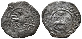 Cilician Armenia, Oshin (1308-1320). AR Takvorin ). 20mm 1,64gr.
Oshin on horseback riding r., head facing, holding lis-tipped sceptre.
R/ Lion advanc...