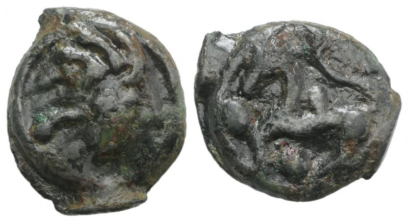 Celtic, Northwest Gaul. Aulerci Eburovices, c. 100-50 BC. Potin Unit (20.5mm, 5....