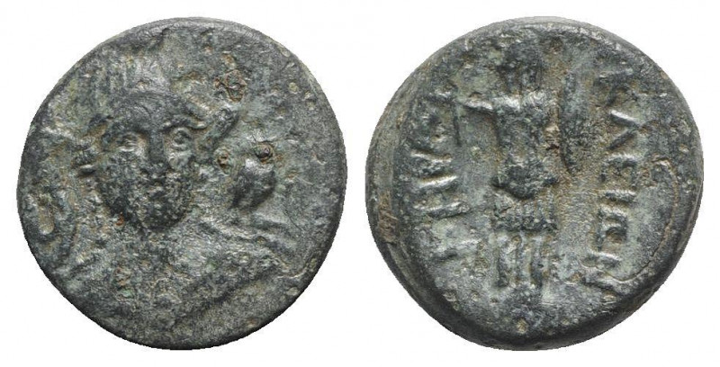 Southern Lucania, Herakleia, c. 281-278 BC. Æ (12mm, 2.48g, 9h). Head of Athena ...