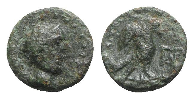 Sicily, Panormos, 2nd-1st century BC. Æ (9mm, 1.34g, 12h). Male head r. R/ Eagle...