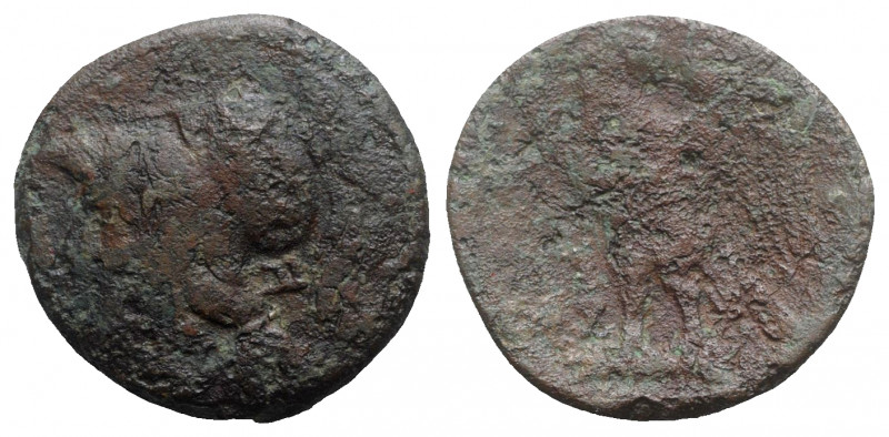 Anonymous, Neapolis(?), 260-250 BC. Æ Double Unit (26mm, 15.02g, 4h). Helmeted h...