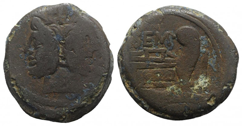 L. Sempronius Pitio, Rome, 148 BC. Æ As (31mm, 25.31g, 2h). Laureate head of bea...