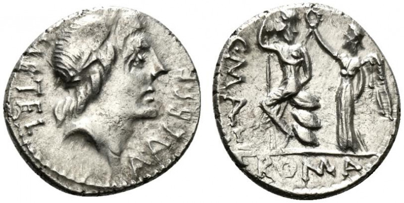 C. Malleolus, A. Albinus Sp.f., and L. Caecilius Metellus, Rome, 96 BC. AR Denar...