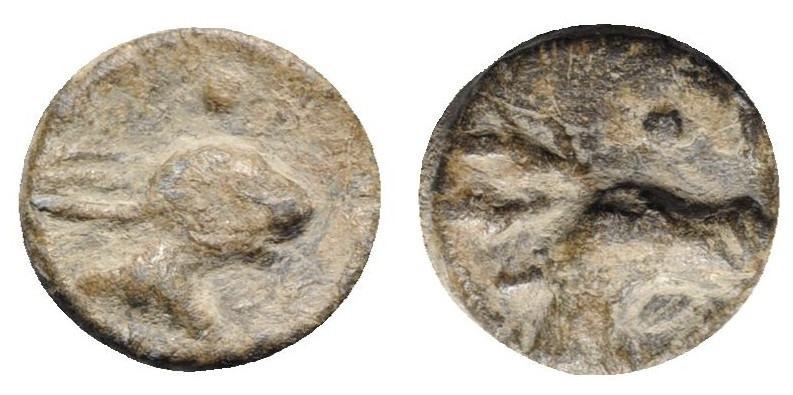 Roman PB Tessera, c. 1st century BC - 1st century AD (14mm, 3.83g, 11h). Hare he...