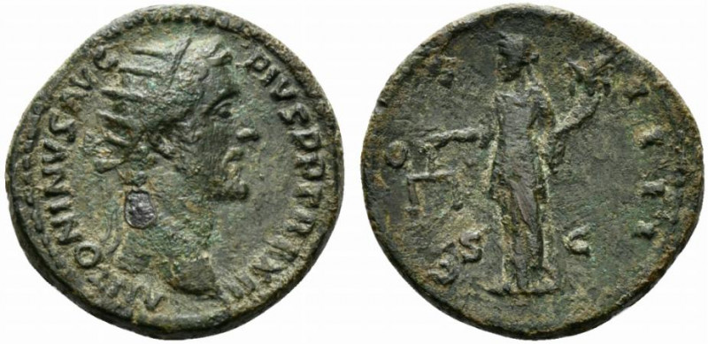 Antoninus Pius (138-161). Æ Dupondius (28mm, 14.48g, 12h). Rome, 148-9. Radiate ...