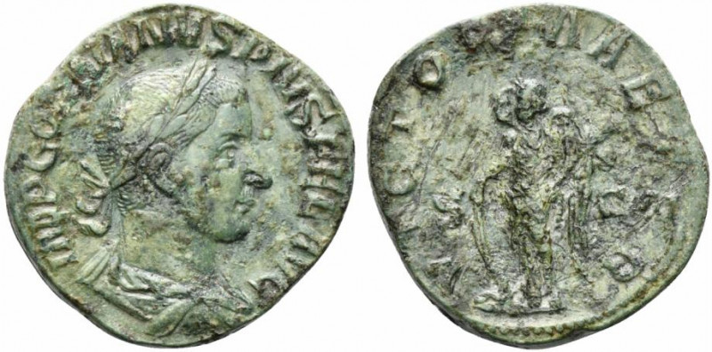 Gordian III (238-244). Æ Sestertius (30mm, 21.74g, 12h). Rome, AD 244. Laureate,...