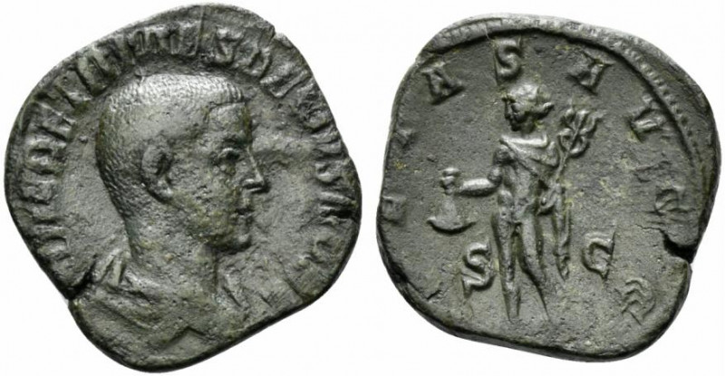 Herennius Etruscus (Caesar, 249-251). Æ Sestertius (28mm, 14.00g, 1h). Rome, AD ...