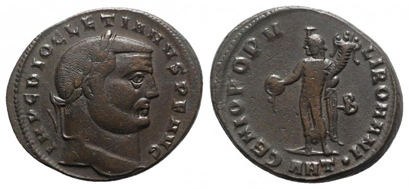 Diocletian (284-305). Æ Follis (30mm, 10.44g, 12h). Antioch, c. 303-4. Laureate ...