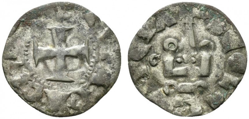 Principality of Achaea. Gui II de La Roche (1287-1308). BI Denier (17mm, 0.76g, ...