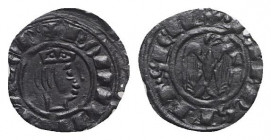 Italy, Sicily, Messina. Federico II (1197-1250). BI Half Denaro (12mm, 0.29g, 6h). Crowned head r. R/ Eagle facing, head r. Spahr 127; MIR 113. Rare, ...