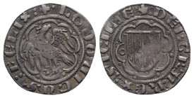 Italy, Sicily, Messina. Ludovico d'Aragona (1342-1355). AR Pierreale (24mm, 3.04g, 12h). Arms; circle to l. and r. R/ Eagle. Spahr 5; MIR 190. VF
