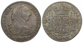 Mexico, Carlos III (1759-1788). AR 8 Reales 1786 (39mm, 26.63g, 12h). Calicó 939. Good Fine