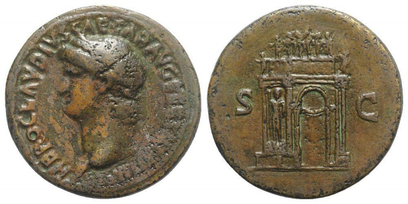 Nero (54-68). Fake Æ Sestertius (34mm, 22.27g, 6h). Rome, c. AD 64. Laureate hea...