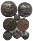 Lot of 8 Fake AR and Æ coins, including Greek and Oriental Greek, replicas for study. Lot sold as is, no return