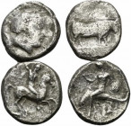 Magna Graecia, lot of 2 AR Nomoi, to be catalog. Lot sold as is, no return