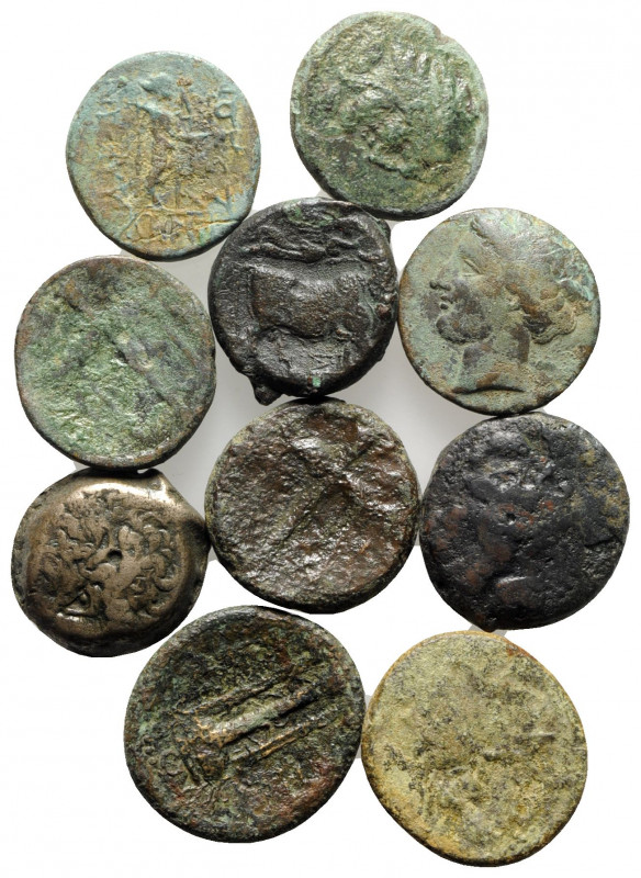 Lot of 10 Greek Æ coins, to be catalog. Lot sold as is, no return