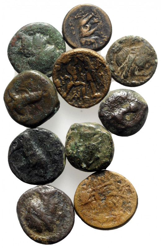 Lot of 10 Greek Æ coins, to be catalog. Lot sold as is, no return