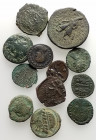 Mixed lot of 13 Greek, Roman and Byzantine Æ coins, to be catalog. Lot sold as is, no return