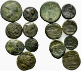 Lot of 7 Roman Republican Æ coins, to be catalog. Lot sold as is, no return