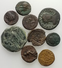 Lot of 10 Roman Republican and Roman Imperial Æ coins, to be catalog. Lot sold as is, no return