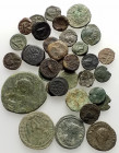 Lot of 33 Roman and Byzantine Æ coins, to be catalog. Lot sold as is, no return