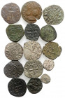 South Italy, lot of 15 Medieval BI and Æ coins, to be catalog. Lot sold as is, no return