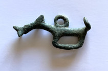 Celtic bronze pendant in the shape of a boar; very rare; ca. 7th - 6th centuries BC; length cm 5