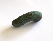 Roman bronze finger, part of a statuette; ca. 2nd - 1st centuries BC; length cm 4,1
