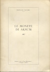VACCARO F. - Le monete di Aksum. Mantova, 1967. Pp. 42, ill. nel testo. ril. ed. buono stato, raro.