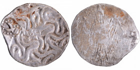 Punch Marked Silver Vimshatika Coin of Panchala Janapada.
