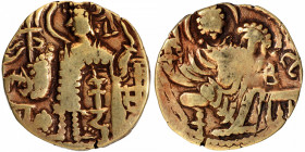 Base Gold Dinar Coin of Kidara Kushan of Later Kushans.