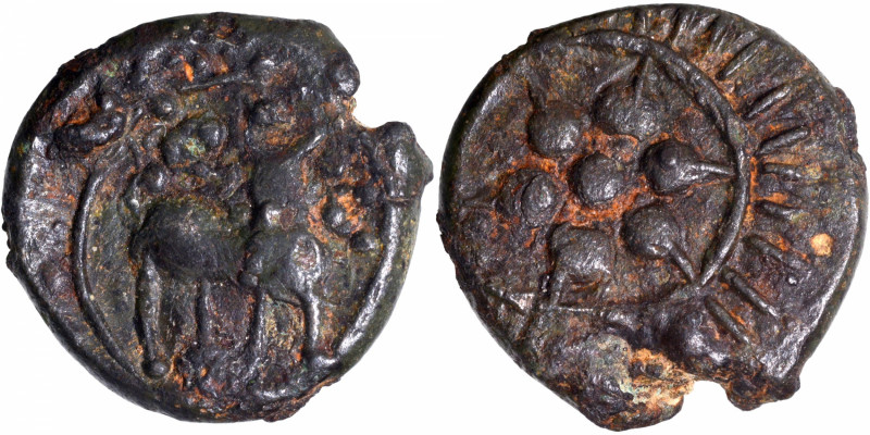 Ancient India Coins
Vishnukundin Dynasty
Copper Unit 
Vishnukundin Dynasty (4...