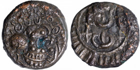 Copper Base Alloy Coin of Vishnuvardhana I of Eastern Chalukyas of Vengi.