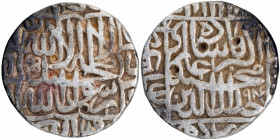 Silver One Rupee Coin of Akbar of Hadrat Delhi Mint.