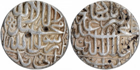 Rare Silver One Rupee Coin of Akbar of Patna Mint.